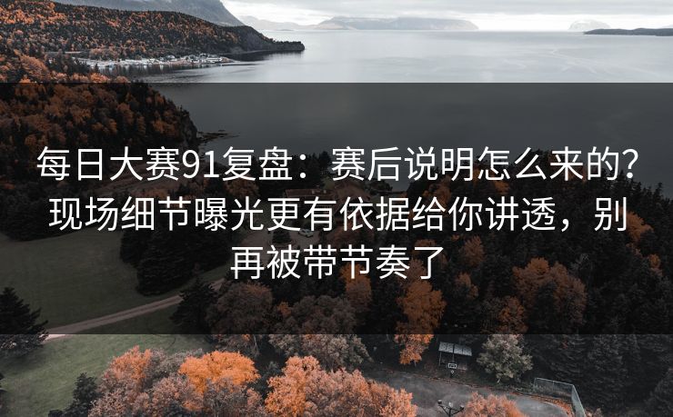 每日大赛91复盘:赛后说明怎么来的?现场细节曝光更有依据给你讲透,别再被带节奏了